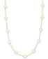 Фото #3 товара EFFY® Cultured Freshwater Pearl Station 18" Necklace in 14k Gold (5-1/2mm)