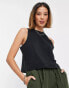 Фото #1 товара Noisy May cotton loose high neck vest top in black