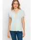 ფოტო #3 პროდუქტის Women's 100% Cotton Short Sleeve T-Shirt with Embroidered Neckline