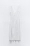 Фото #14 товара Платье миди из поплина с цветочным кружевом ZARA