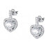 Romantic silver earrings with Tesori crystals SAVB05