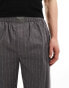 Фото #4 товара Calvin Klein pure cotton sleep trousers in grey stripe