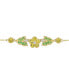 ფოტო #3 პროდუქტის Yellow Sapphire (1-1/5 ct. t.w.) & Tsavorite (1/5 ct. t.w.) Flower & Leaf 17" Statement Necklace in 10k Gold