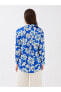 Фото #5 товара Рубашка женская LC WAIKIKI Сатиновая Oversize с длинным рукавом и цветочным узором