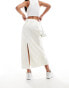 Фото #4 товара Hollister satin midaxi skirt in cream