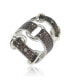 ფოტო #2 პროდუქტის Suzy Levian Sterling Silver Cubic Zirconia Triple Buckle Ring