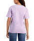 ფოტო #2 პროდუქტის Juniors' Faded-Rose-Graphic Cotton T-Shirt
