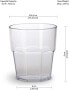Фото #2 товара Omada Design Set of Plastic Water Glasses Capacity of 30 Cl. They are Ideal for Drinks or Long Drinks, Dishwasher Safe, Made in Italy, Stackable, Linea Unglassy, Transparent Colour