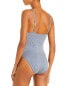 Фото #2 товара Onia 298998 Women Lola Striped One Piece Swimsuit Size XS