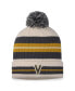 ფოტო #1 პროდუქტის Men's Vegas Golden Knights Charcoal, Cream 2024 NHL Winter Classic Cuffed Knit Hat with Pom