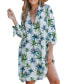 Фото #1 товара Women's V-Neck Button Front Cover-Up Dress