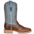 Фото #2 товара Corral Boots Embroidered Wide Square Toe Cowboy Mens Blue, Brown Casual Boots A