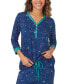 Фото #3 товара Women's 2-Pc. Printed 3/4-Sleeve Pajamas Set