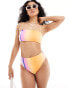 Pieces ombre high waisted bikini bottom co-ord in blazing orange Оранжевый, M - EU 38 - фото #1