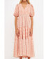 Фото #1 товара Women's Gingham Check Combination Midi Dress