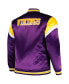ფოტო #2 პროდუქტის Men's Purple Distressed Minnesota Vikings Big and Tall Satin Full-Snap Jacket