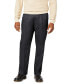 ფოტო #1 პროდუქტის Men's Signature Relaxed Fit Pleated Iron Free Pants with Stain Defender