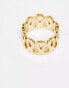 Фото #3 товара ASOS DESIGN waterproof stainless steel ring with squiggle design in gold tone