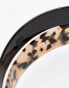 ASOS DESIGN pack of 2 alicebands in milky tort and black