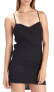 Фото #1 товара Knot Sisters Womens Black Lace Mini Slip Dress Dress Sleeveless Size Large