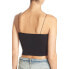 Free People 296214 Women's Brami Skinny Strap Crop Top, Black, Size XS/S