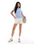 Levi's perfect small batwing logo t-shirt in light blue Синий, S - фото #2