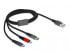 Фото #3 товара Delock 87277 - 1 m - USB A - Micro-USB B/Lightning/Apple 30-pin - USB 2.0 - Green - Black - Red - Blue