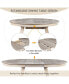 Фото #7 товара Wood Dining Table Round Extendable Dining Table For Dining Room (Natural Wood Wash)