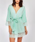 Elegant Modal Knit Robe Lingerie with Contrast Scalloped Lace