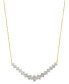 ფოტო #1 პროდუქტის EFFY® Diamond Cluster 18" Statement Necklace (1 ct. t.w.) in 14k White Gold (Also available in 14k Two Tone Gold)