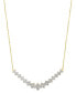 Фото #1 товара EFFY® Diamond Cluster 18" Statement Necklace (1 ct. t.w.) in 14k White Gold (Also available in 14k Two Tone Gold)