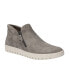 Gray Kid Suede Leather