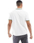 Фото #3 товара Farah alvin tipped polo in white