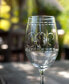 Fleur De Lis All Purpose Wine Glass 18Oz - Set Of 4 Glasses