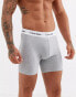 Calvin Klein 3 pack boxer briefs in black,white and grey