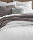 Organic Cotton Check Matelassé 3-Pc. Duvet Cover Set, Full Queen, Created for Macy's