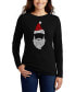 Women's Santa Claus Word Art Long Sleeve T-shirt