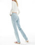 ASOS DESIGN Tall mid rise straight jean in pale blue