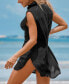 Women's V-Neck Basic Collar Cover-Up Dress