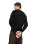 Фото #4 товара COLLUSION soft knitted crew neck jumper in black