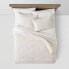 Фото #2 товара Full/Queen Cotton Tassel Border Comforter & Sham Set Off-White - Threshold