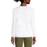 Фото #7 товара Women's Petite Relaxed Supima Cotton Long Sleeve Crewneck T-Shirt