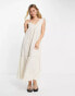 Фото #2 товара ASOS DESIGN crinkle trapeze maxi sundress in vintage cream