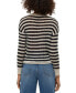 Фото #2 товара Women's Spring Striped Crochet Pullover Sweater