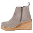 Фото #3 товара Diba True Comet Ride Wedge Zippered Booties Womens Grey Casual Boots 37115-265