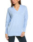 Фото #1 товара Forte Cashmere Crossover Easy V-Neck Cashmere-Blend Sweater Women's