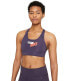 Фото #2 товара Топ спортивный Nike 275879 Женская Логотипом Racerback Среднее воздействие Спортивный бюстгальтер фиолетовогоцвета