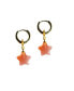ფოტო #3 პროდუქტის Harvest — Star Pink Jade stone charm earrings