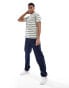 Фото #3 товара Marshall Artist stripe short sleeve t-shire in beige