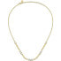 Luxury gold-plated necklace with clear zircons Scintille SAQF23